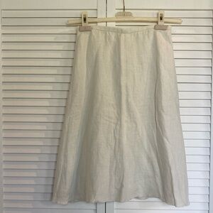 Delicate green linen skirt